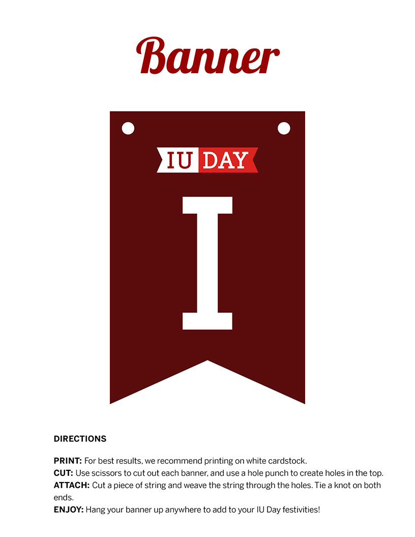 Banner parts for letter I