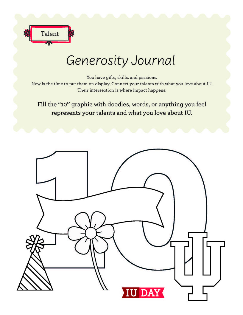 Generosity journal doodle