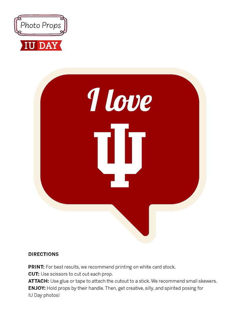 photo props I love IU text bubble