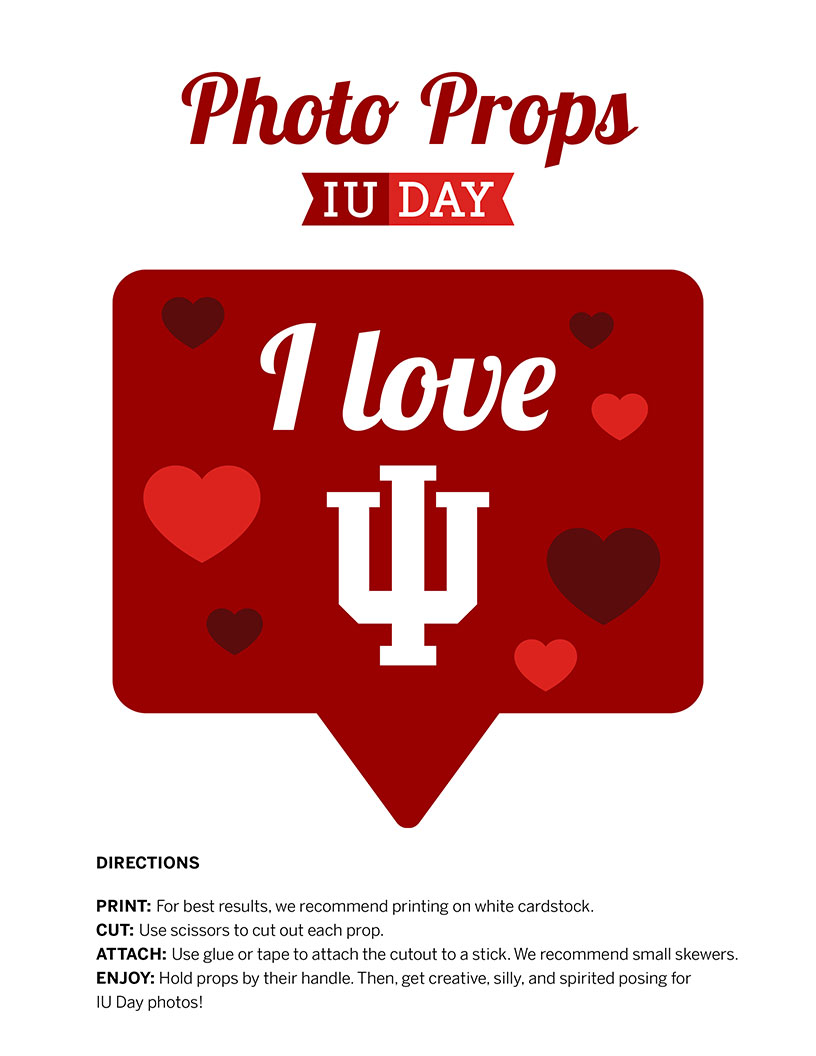 Photo props I love IU sign