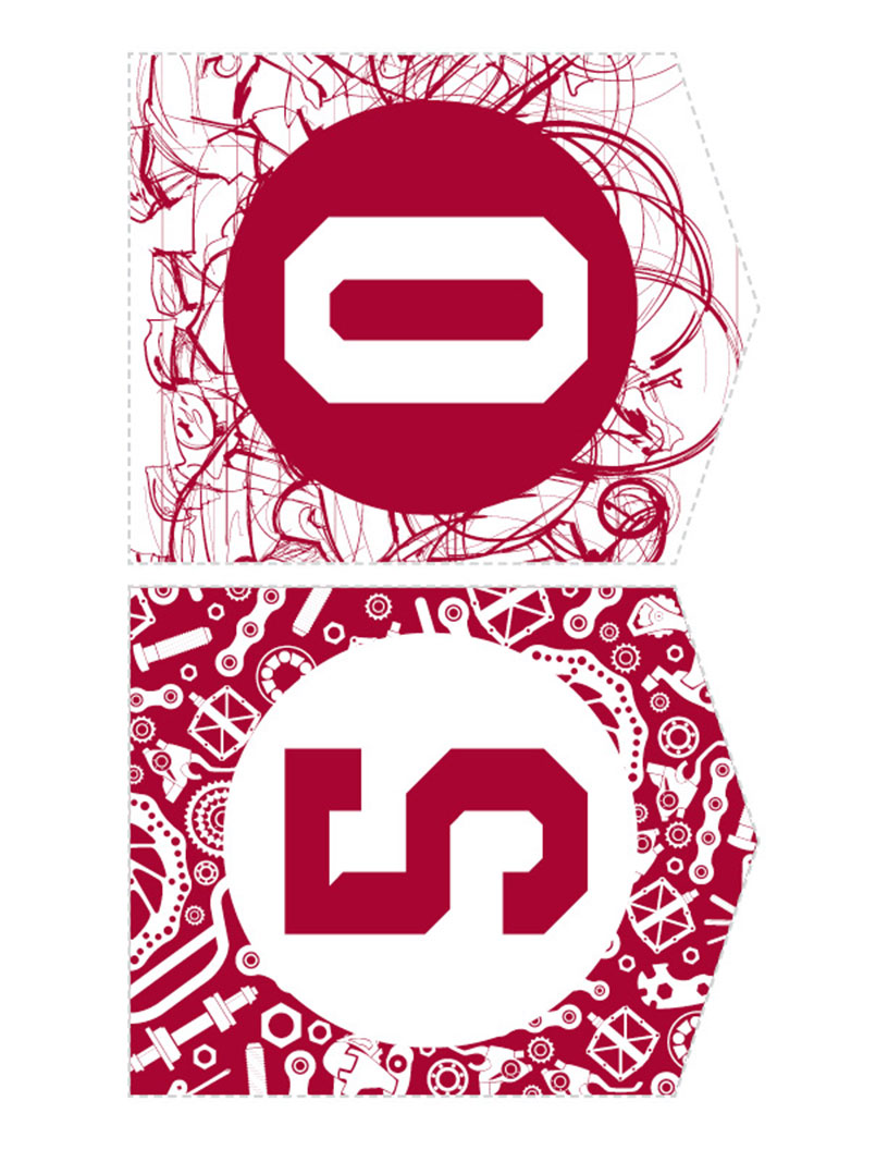 banner parts for the numbers 5 and 0