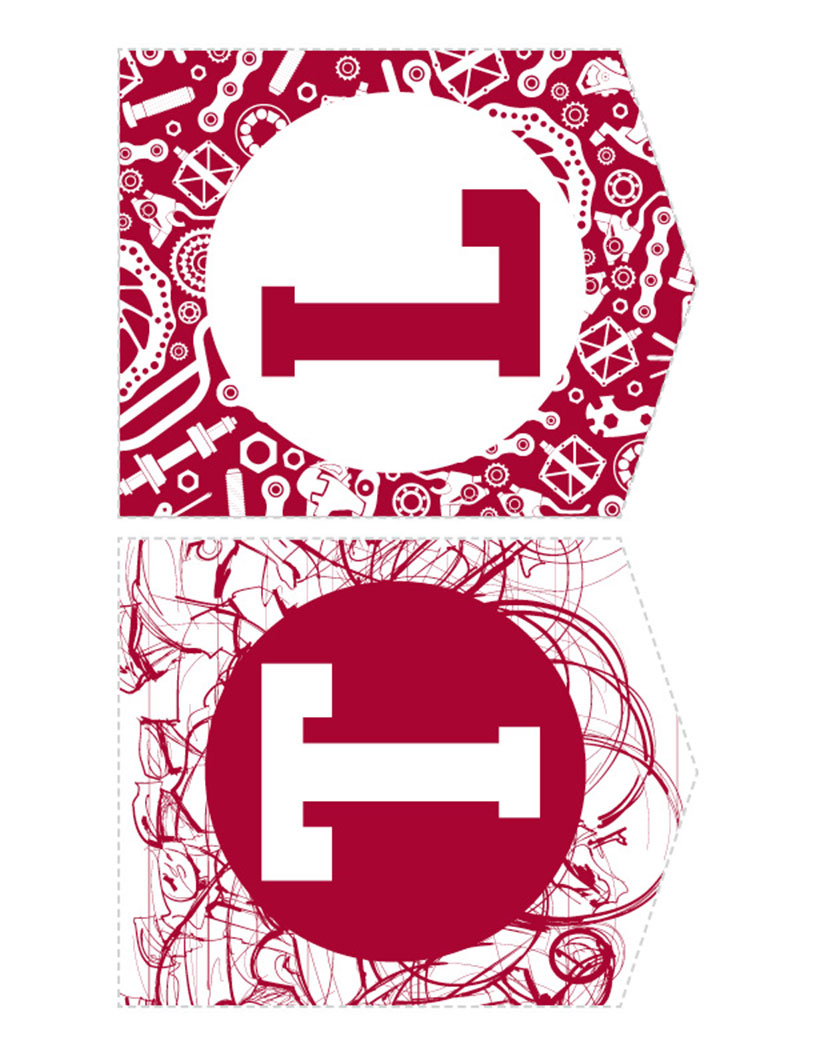 banner parts for letter T and L