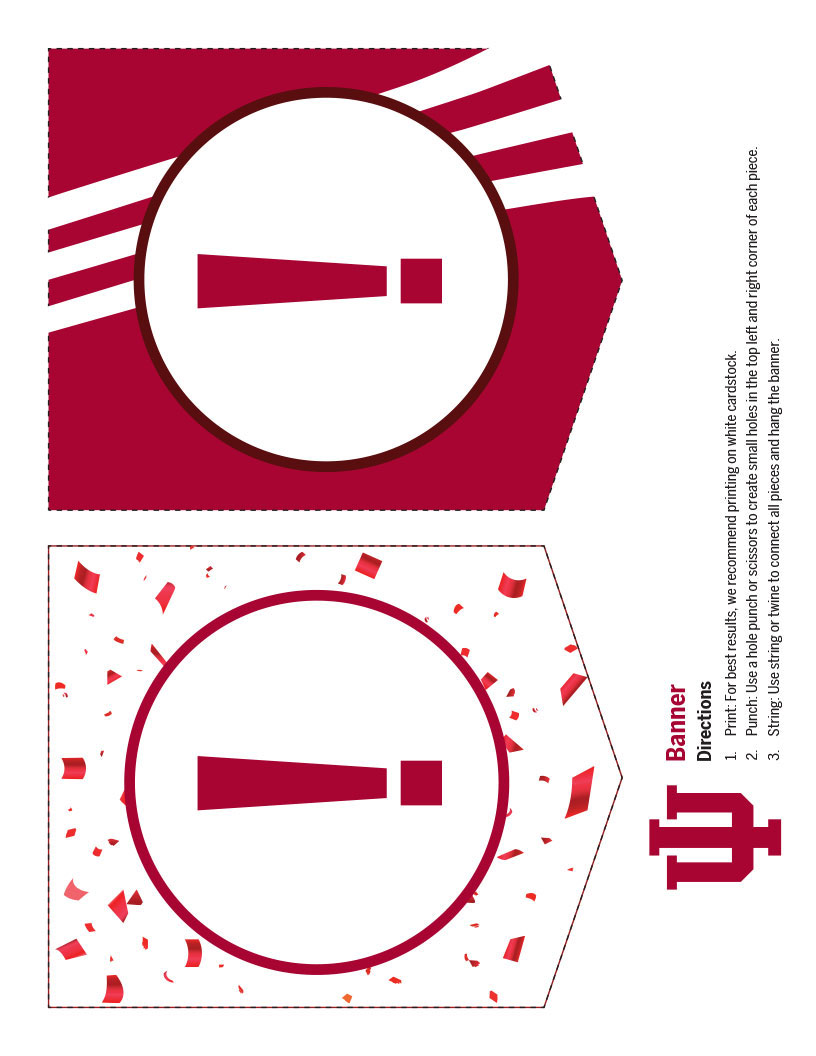 banner parts for two exclamation points