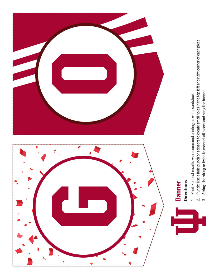 banner parts for letter G and O