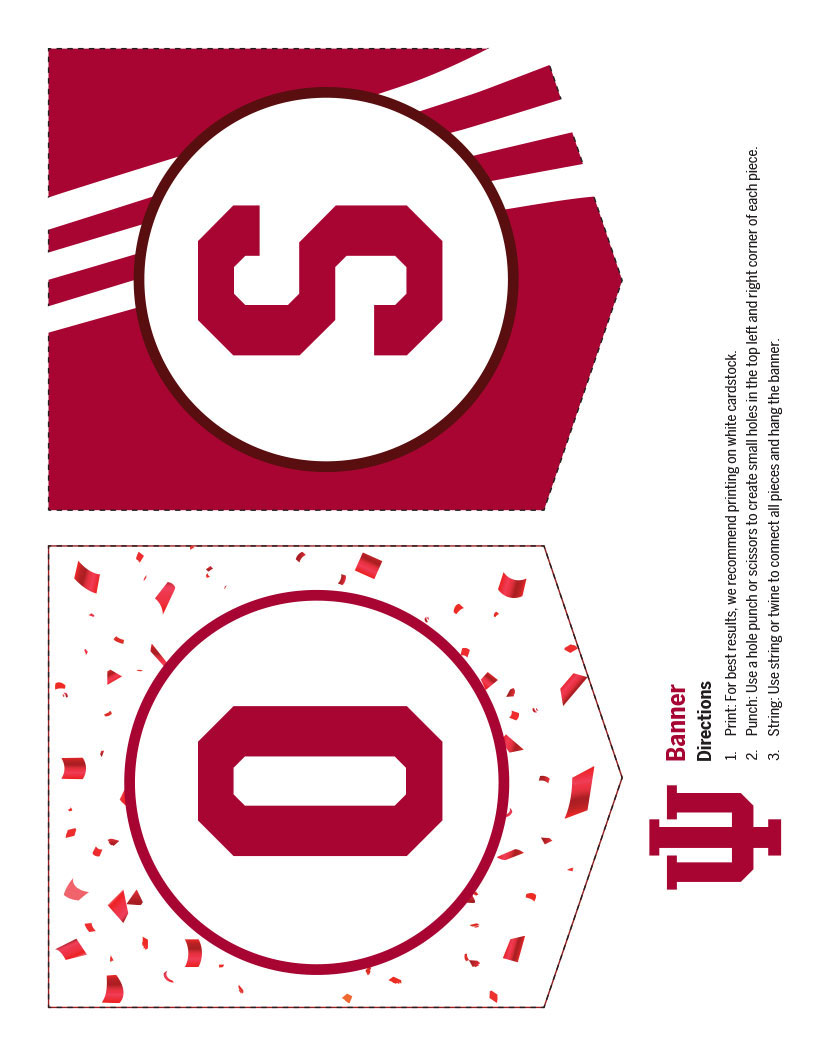 banner parts for letter O and S