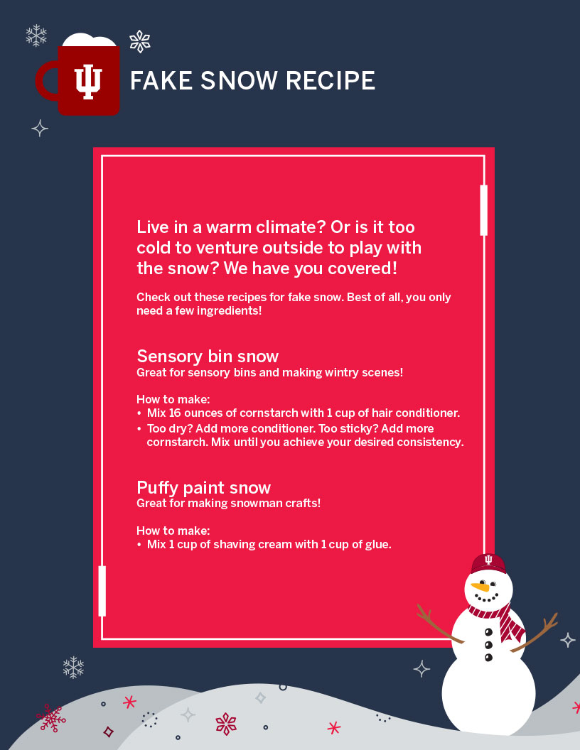 Fake snow recipe