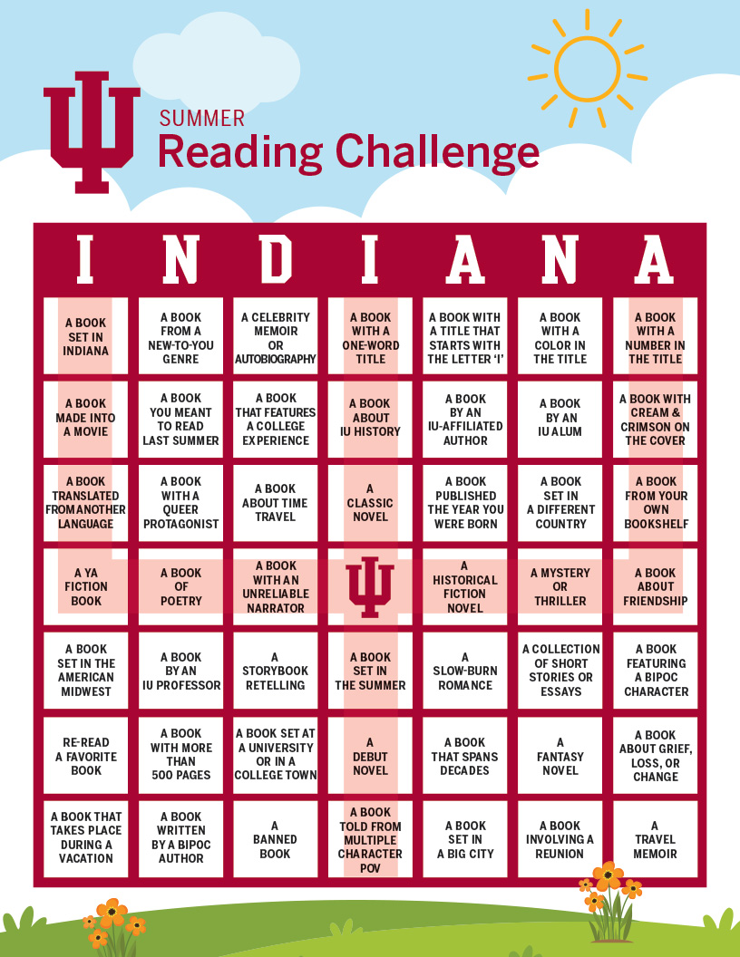 summer reading bingo board for adults