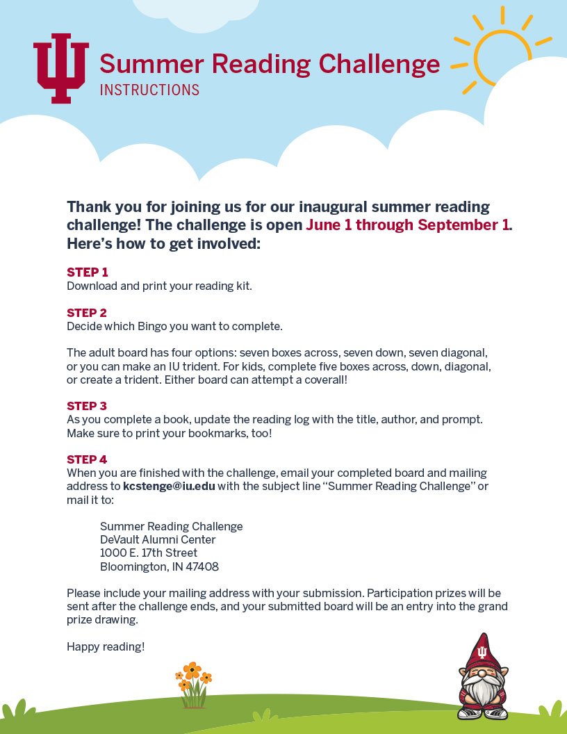 summer reading challenge instructions