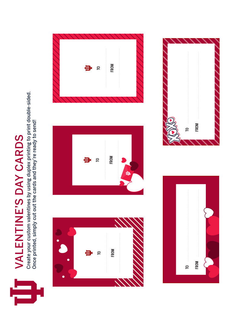 Valentine’s Day cards version two back