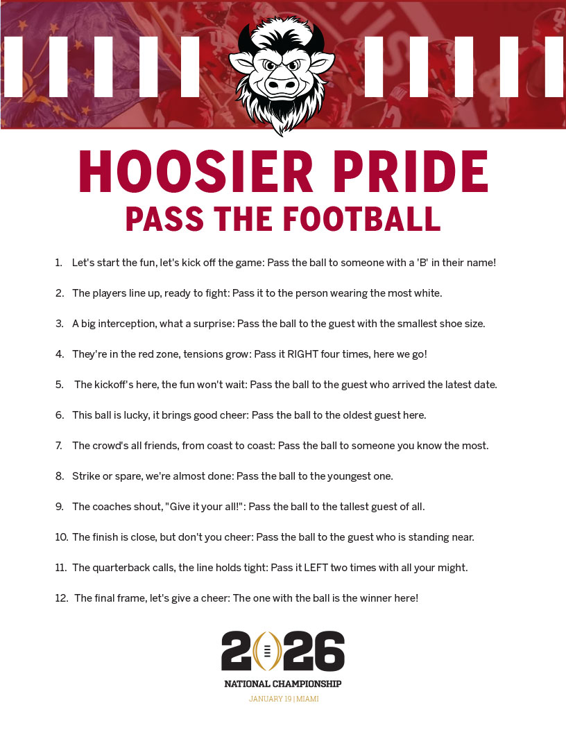 Pass the football game instructions