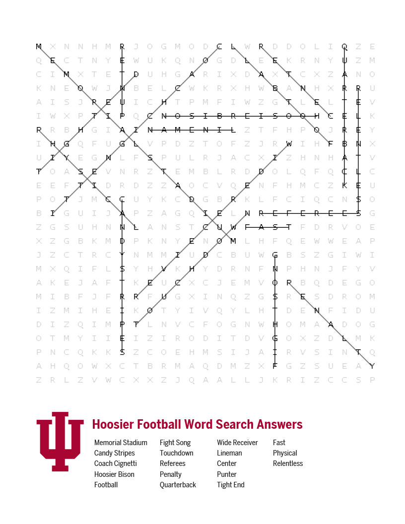 word search answers