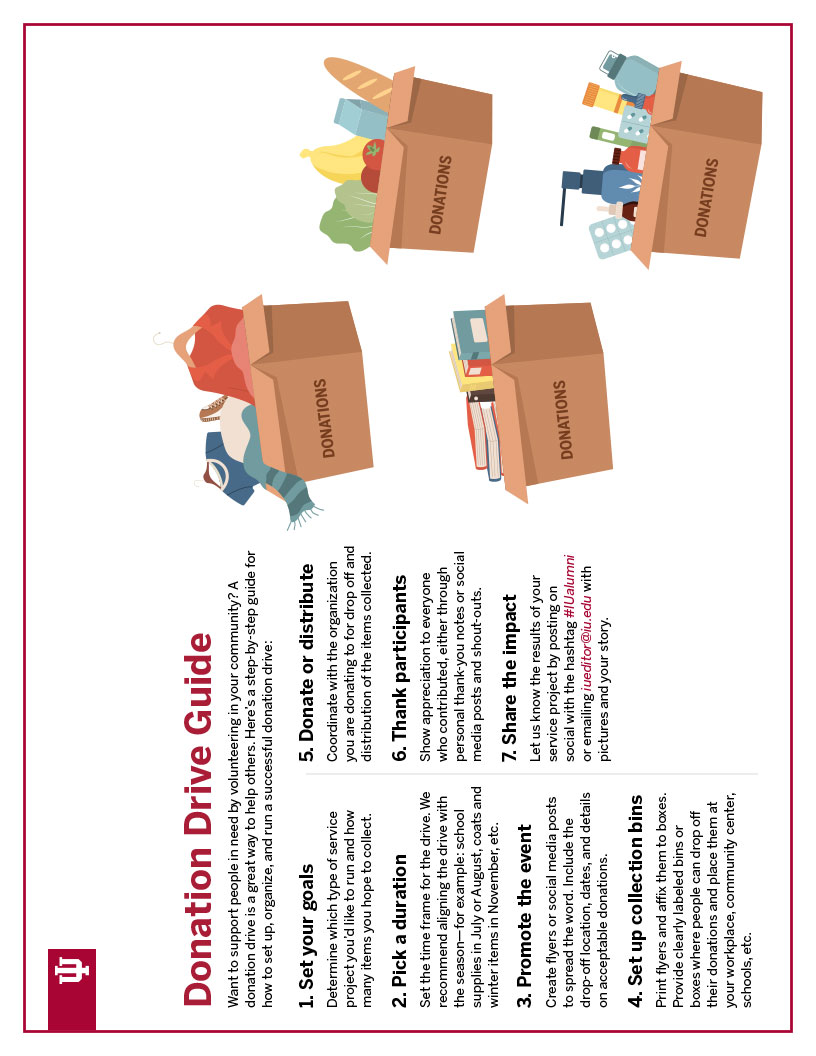 Donation drive guide