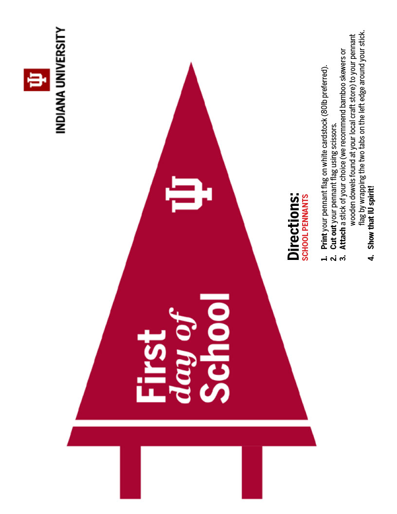 "First day of school" pennant