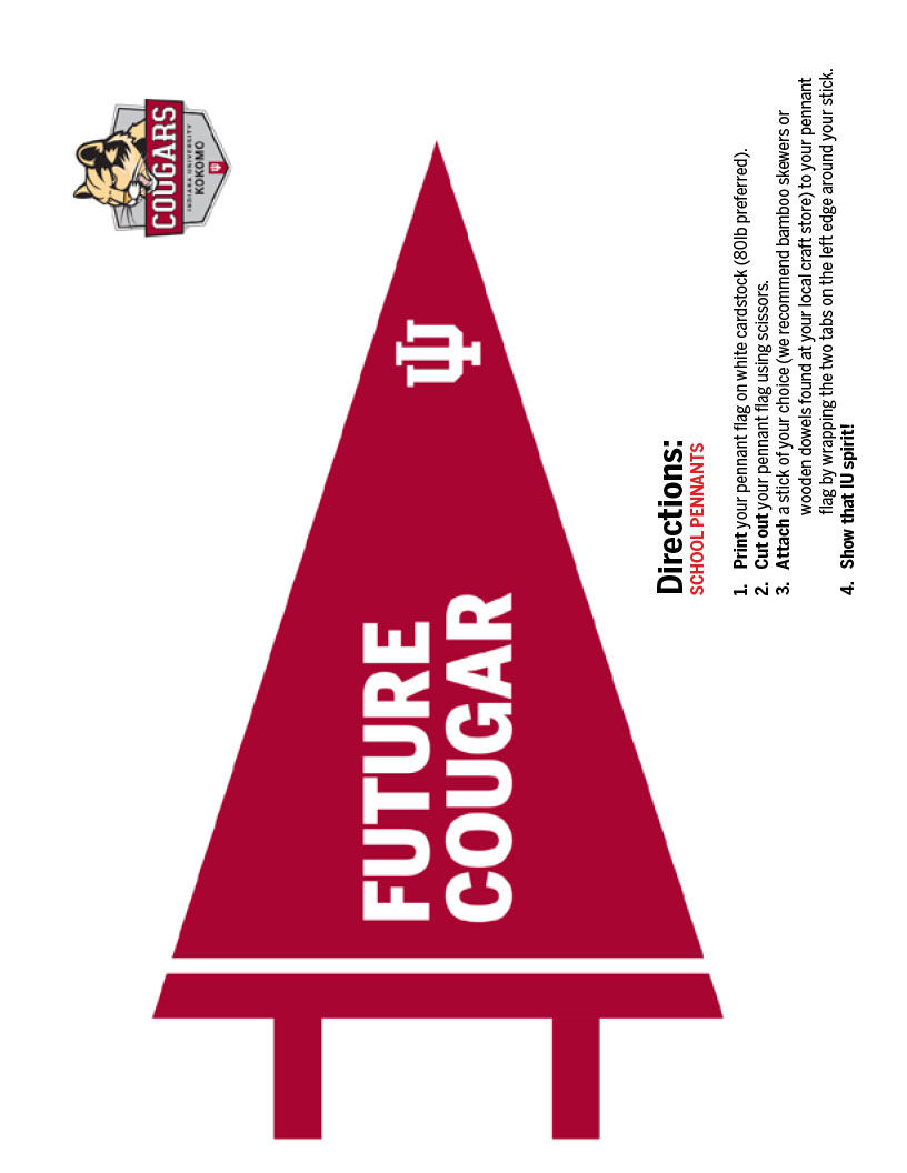 IU Kokomo "Future Cougar" pennant