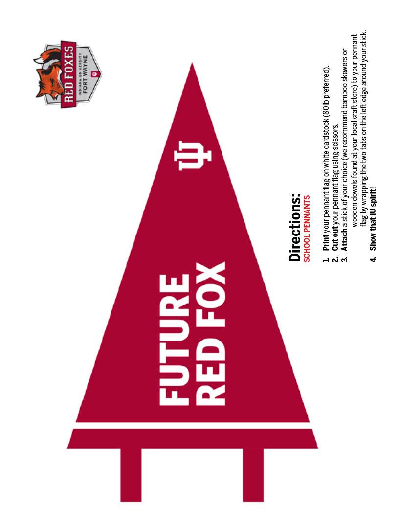 IU Fort Wayne "Future Red Fox" pennant