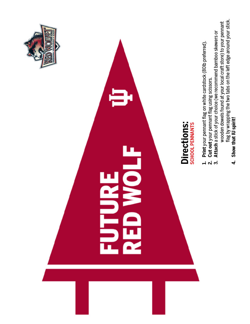 IU East "Future Red Wolf" pennant