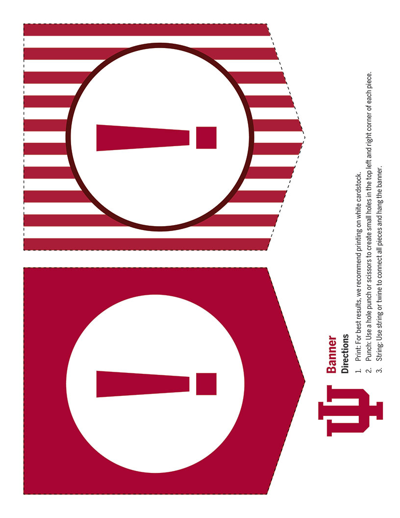 banner parts for two exclamation points