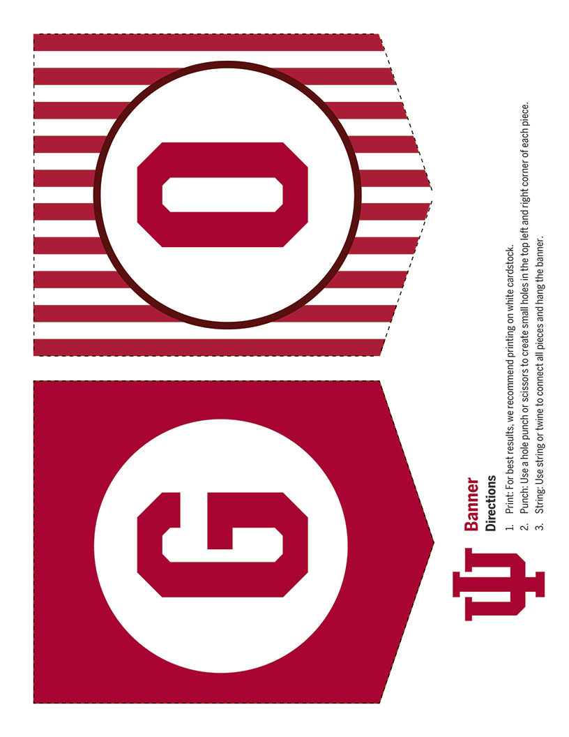 banner parts for letter G and O