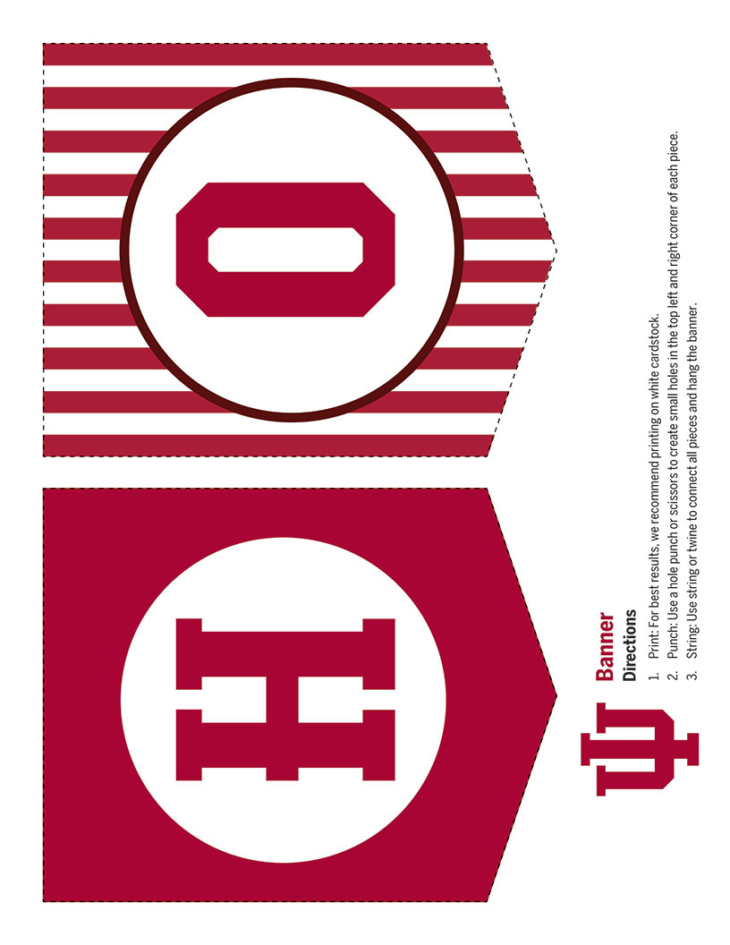 banner parts for letter H and O