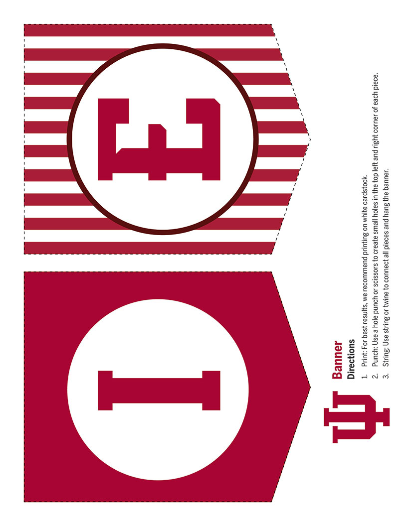 banner parts for letter I and E