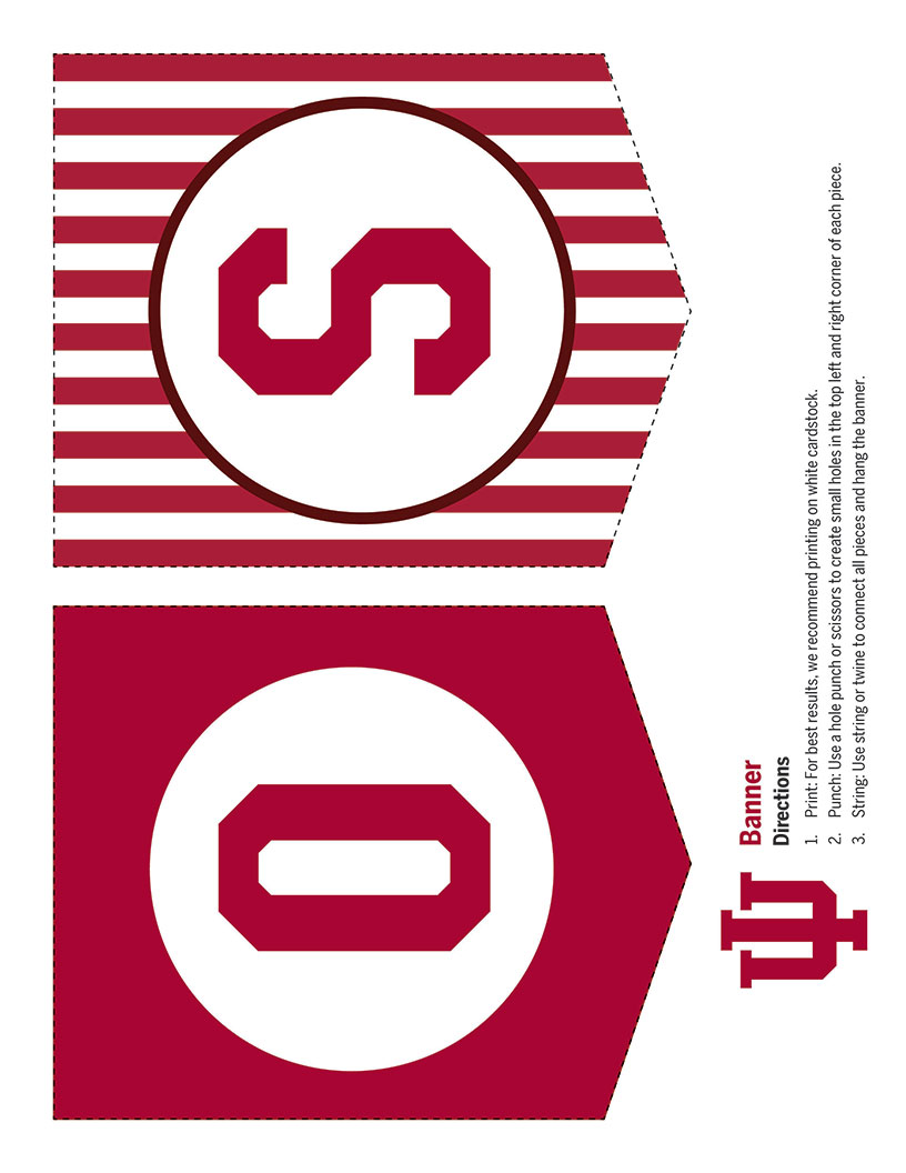 banner parts for letter O and S