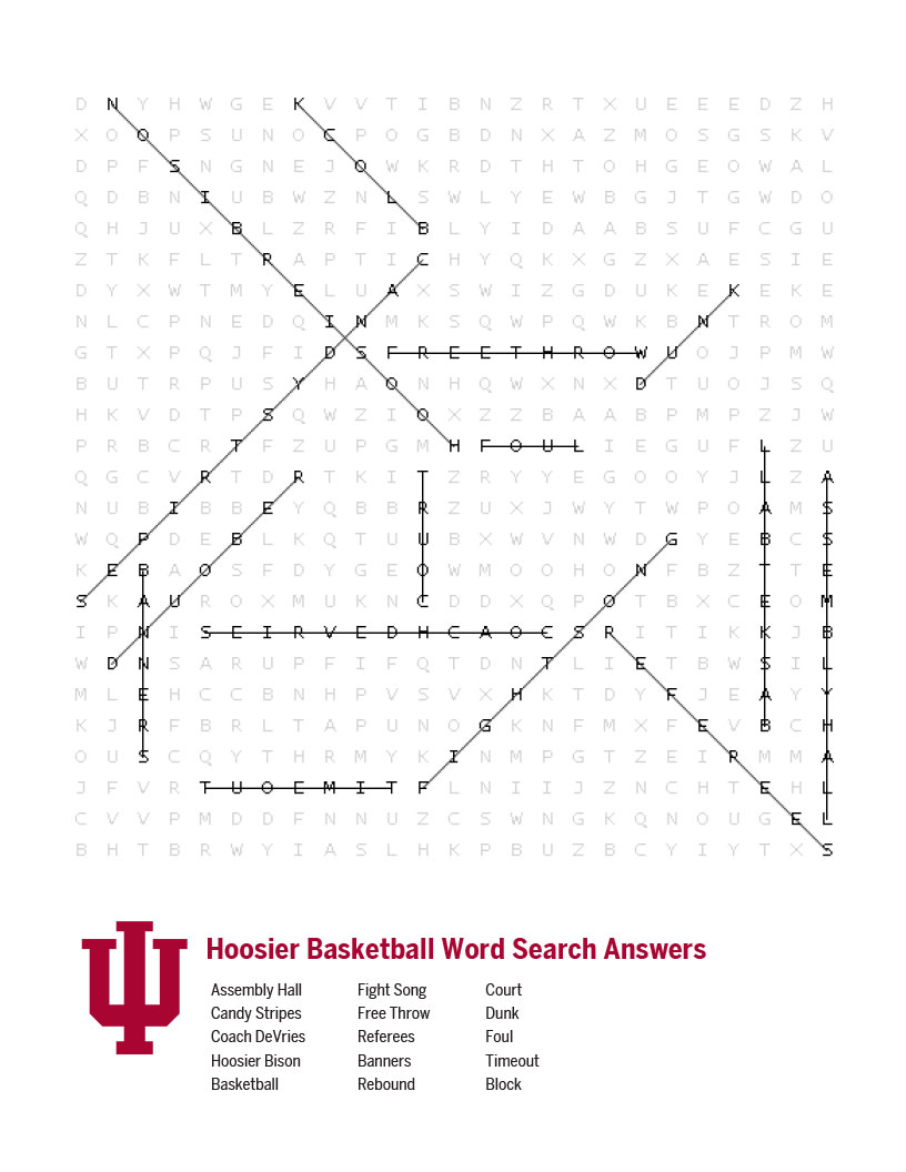 word search answers
