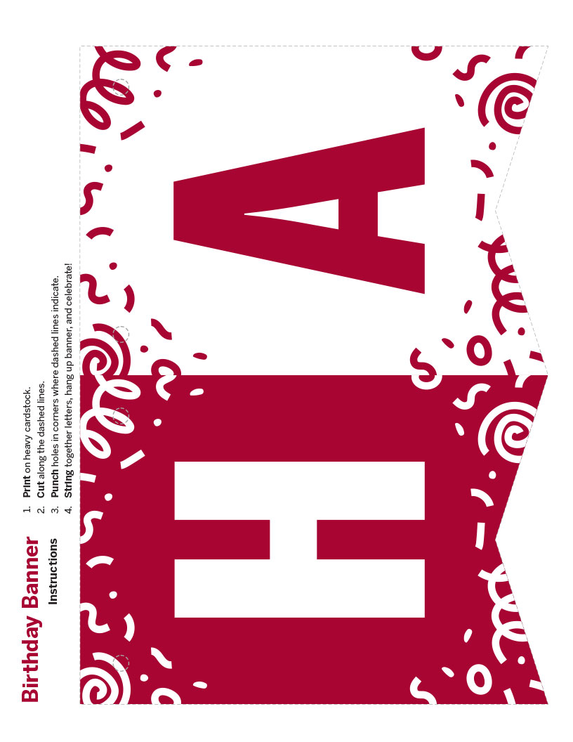 "H" and "A" banner parts