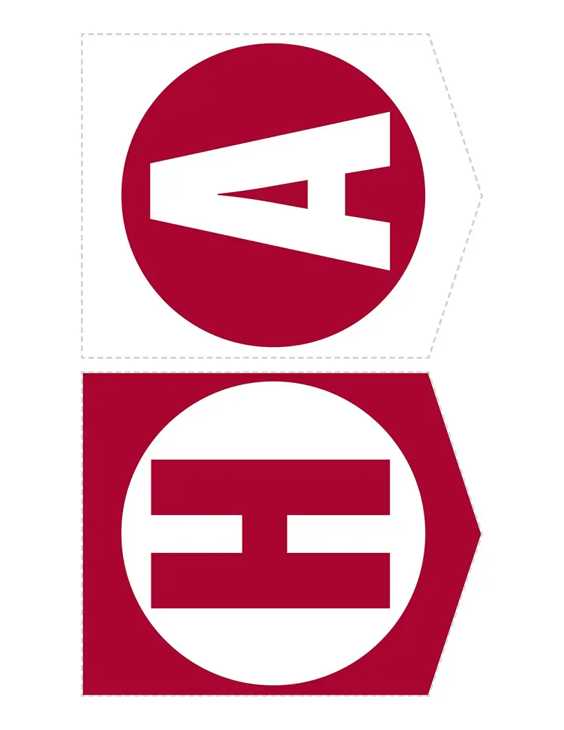 Banner parts “H” and “A”