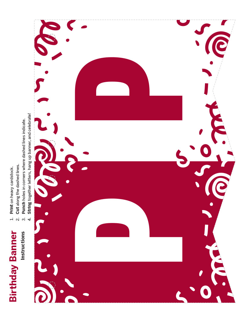 "P" and "P" banner parts