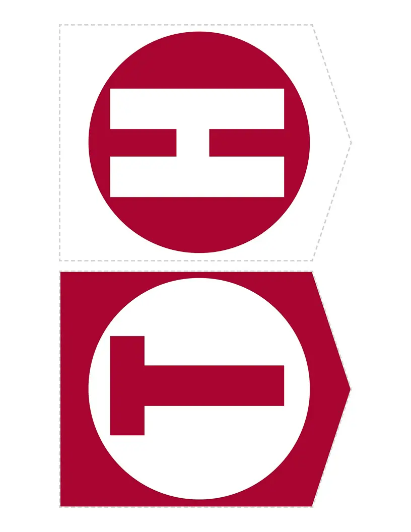 Banner parts “T” and “H”