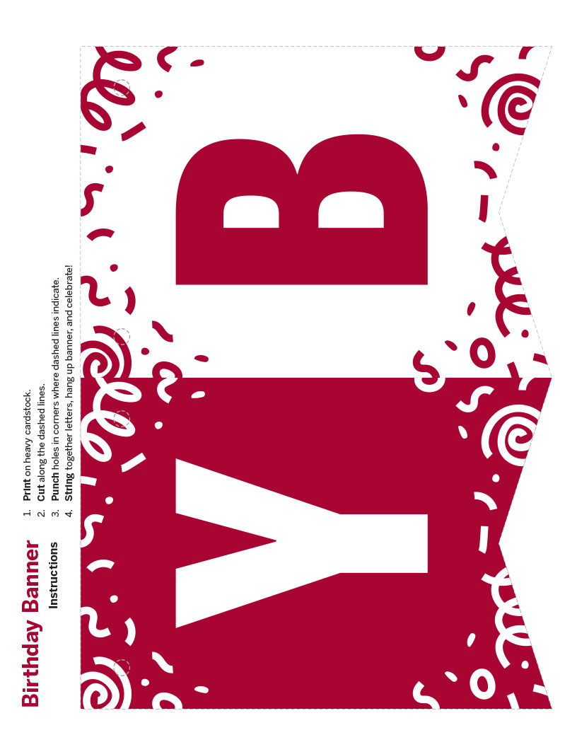 "Y" and "B" banner parts