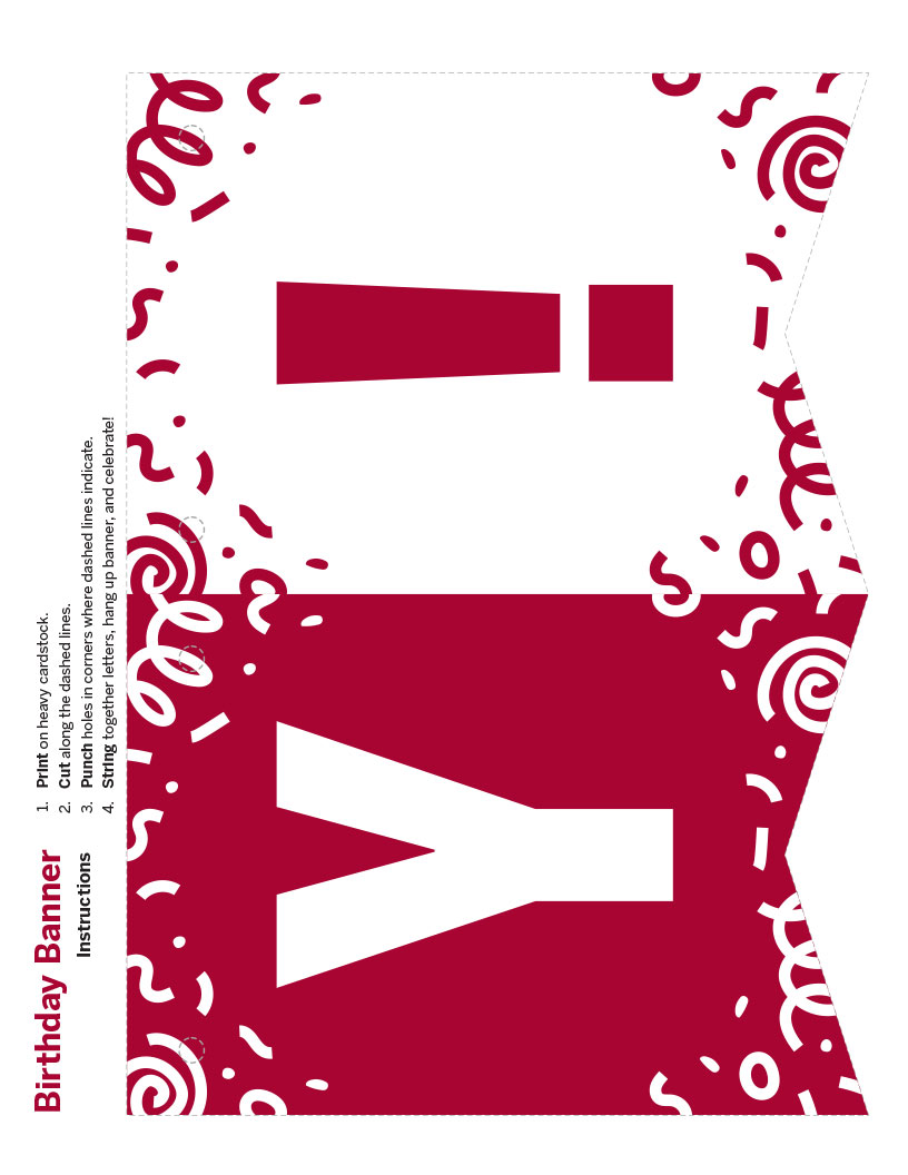 "Y" and exclamation banner parts