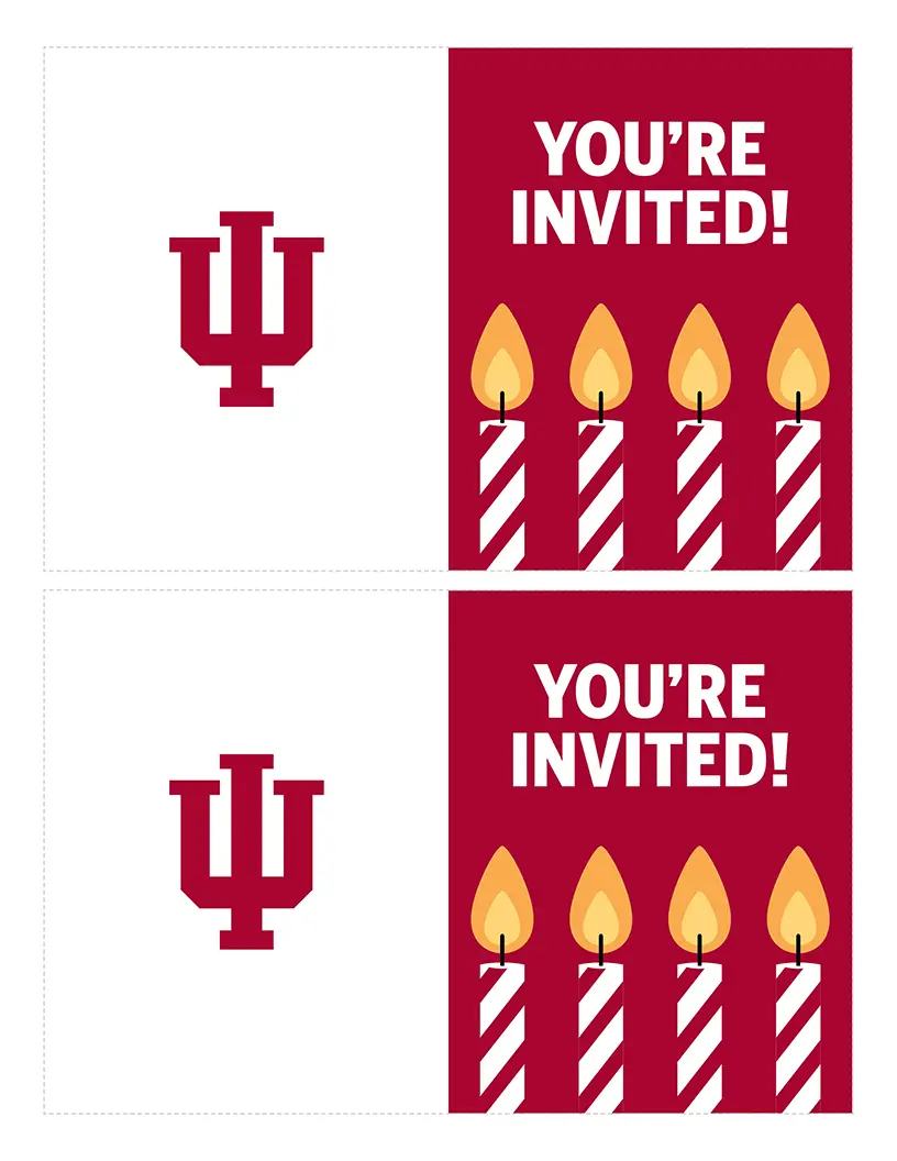 birthday invite card cutouts