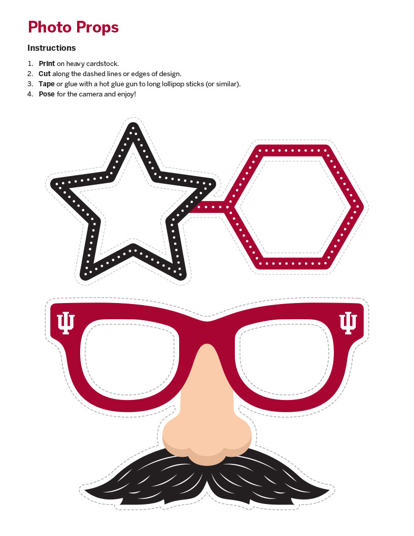 eyeglasses photo prop cutouts