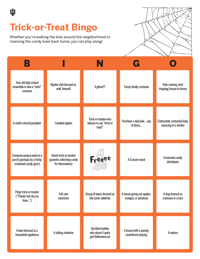Trick-or-Treat bingo board variant 2