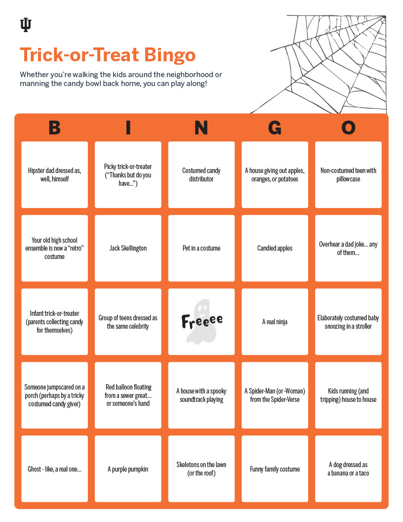 Trick-or-Treat bingo board variant 4