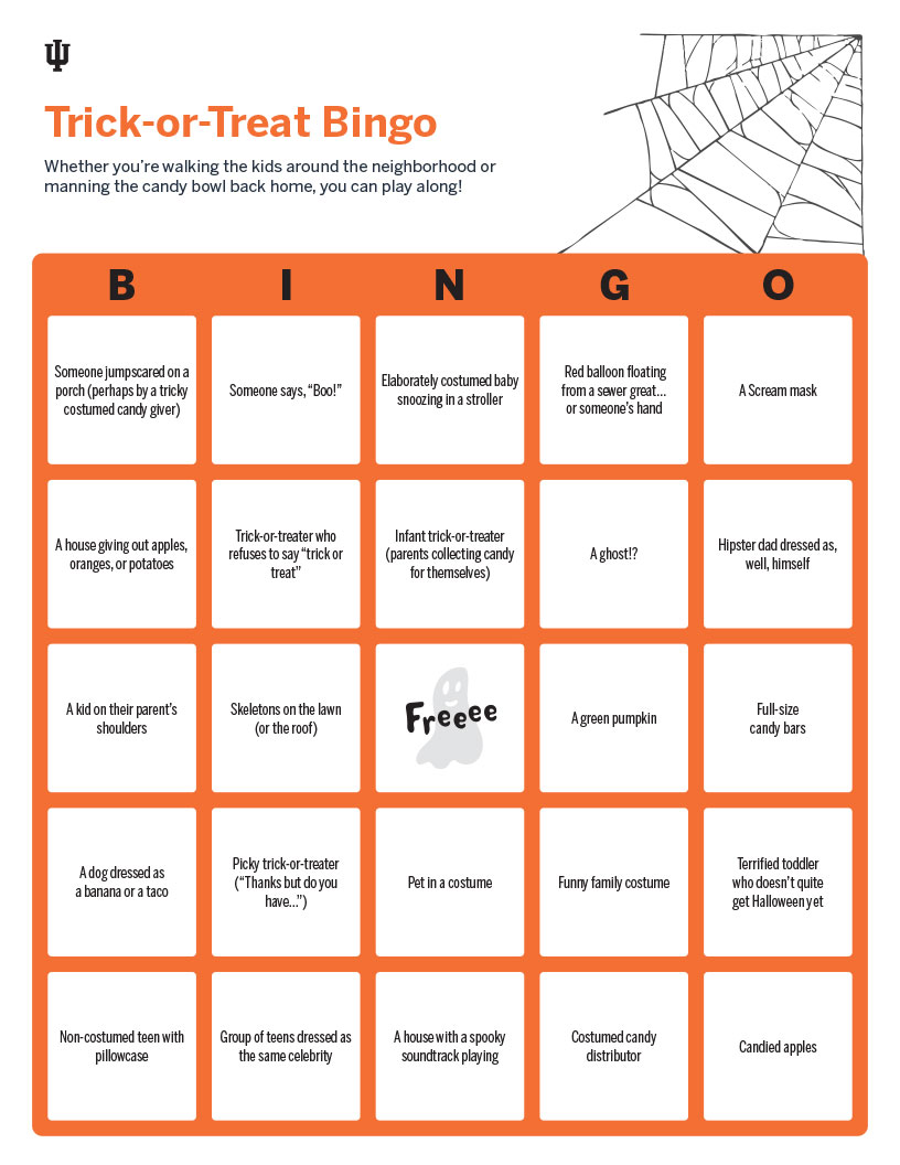 Trick-or-Treat bingo board variant 4
