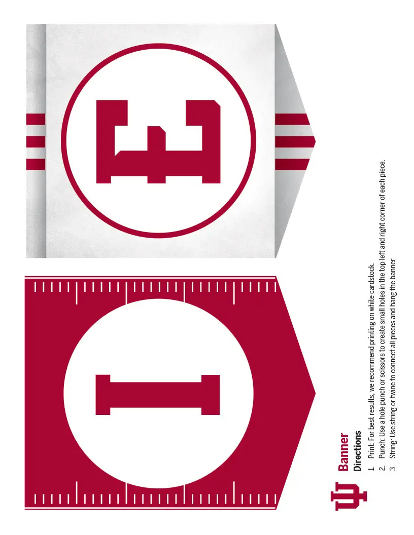 banner parts "I" and "E"