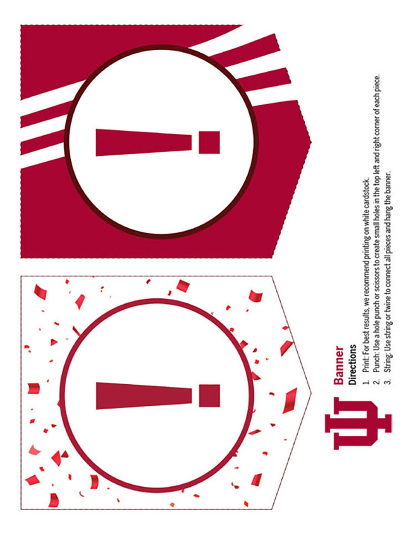 banner parts for two exclamation points