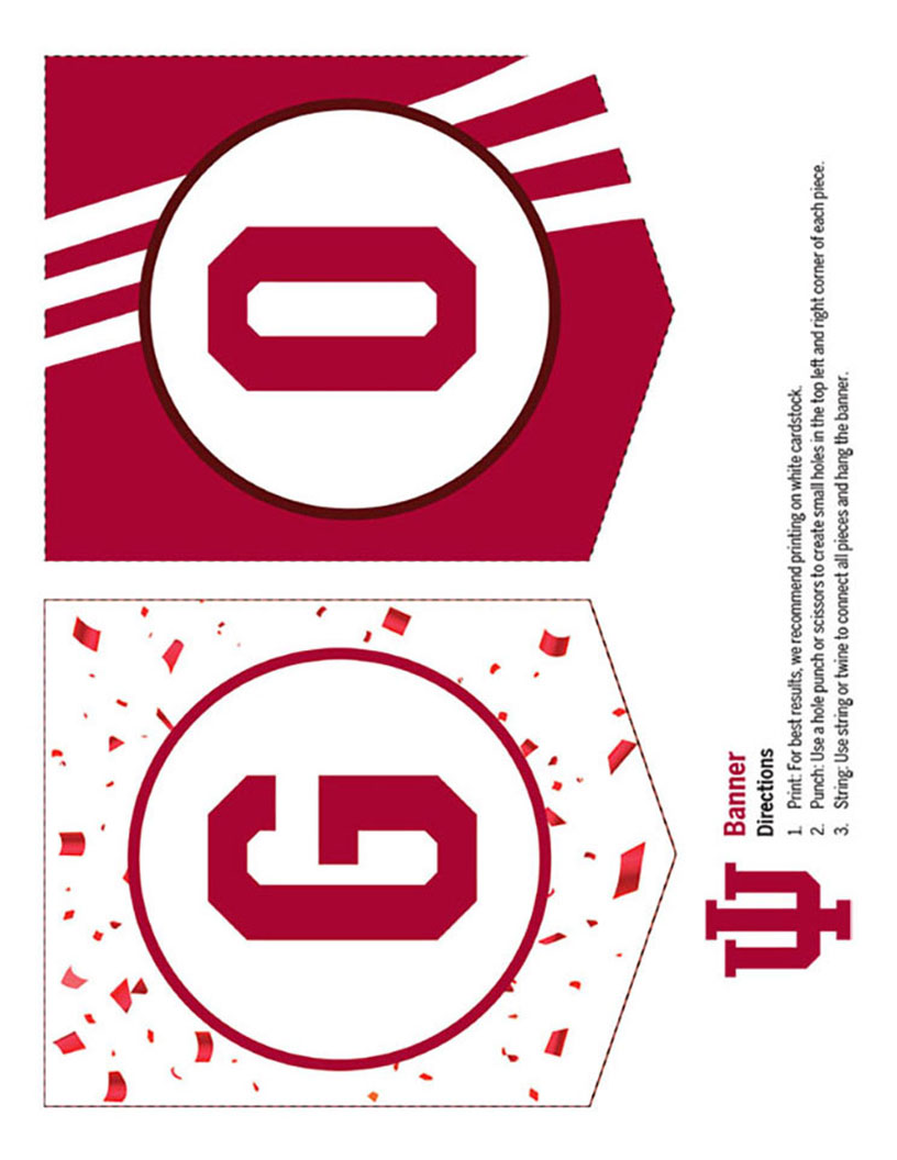 banner parts for letter G and O