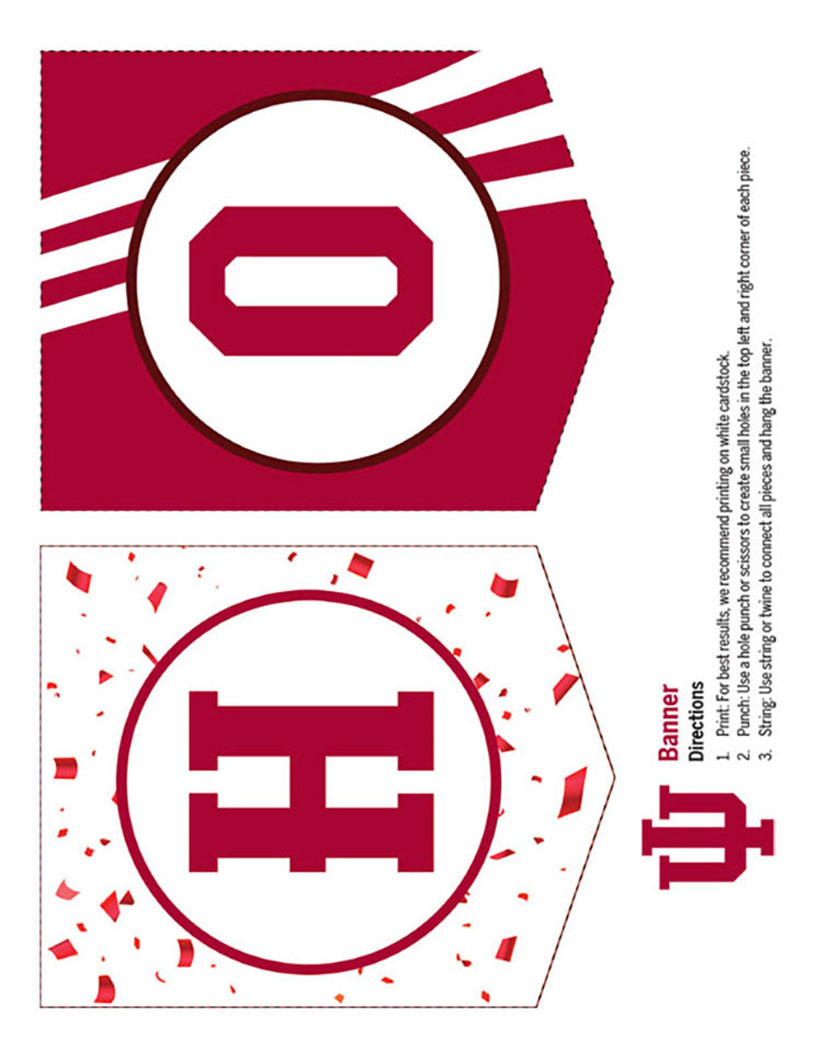banner parts for letter H and O