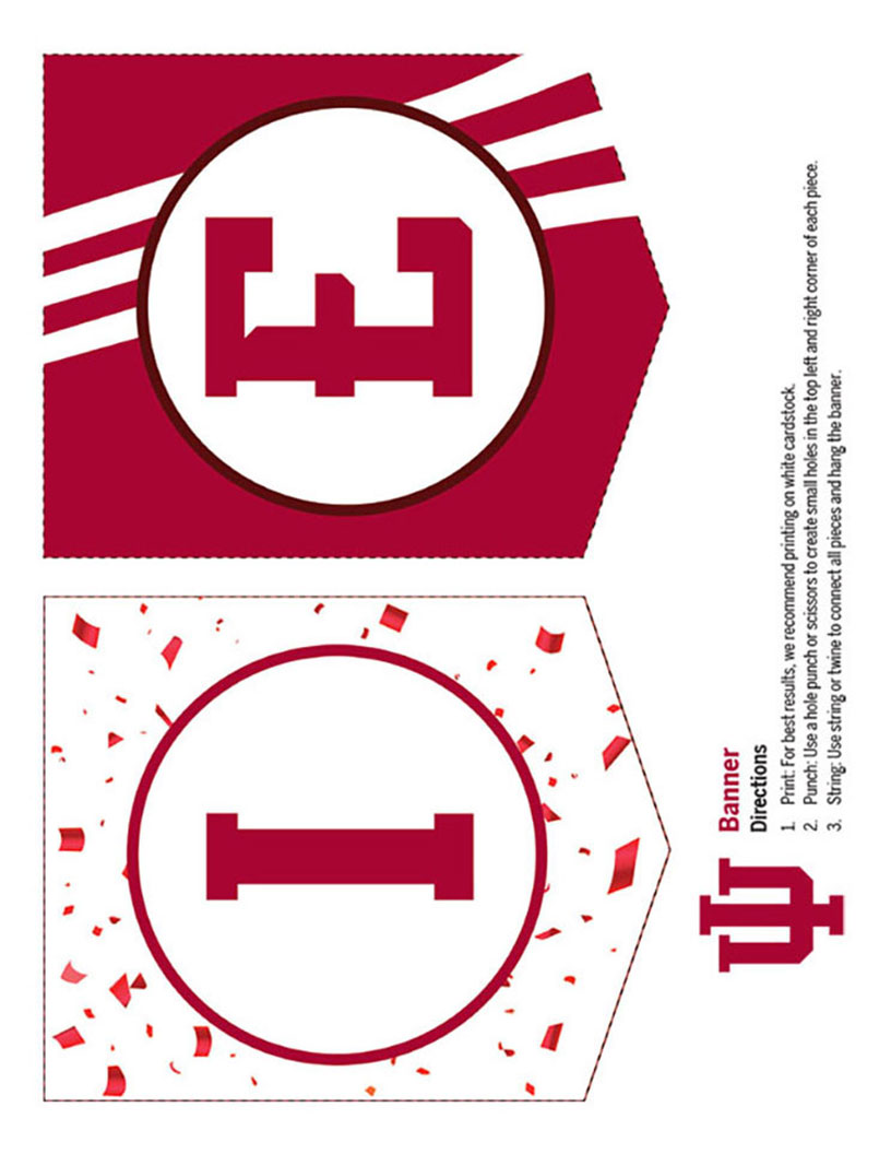 banner parts for letter I and E