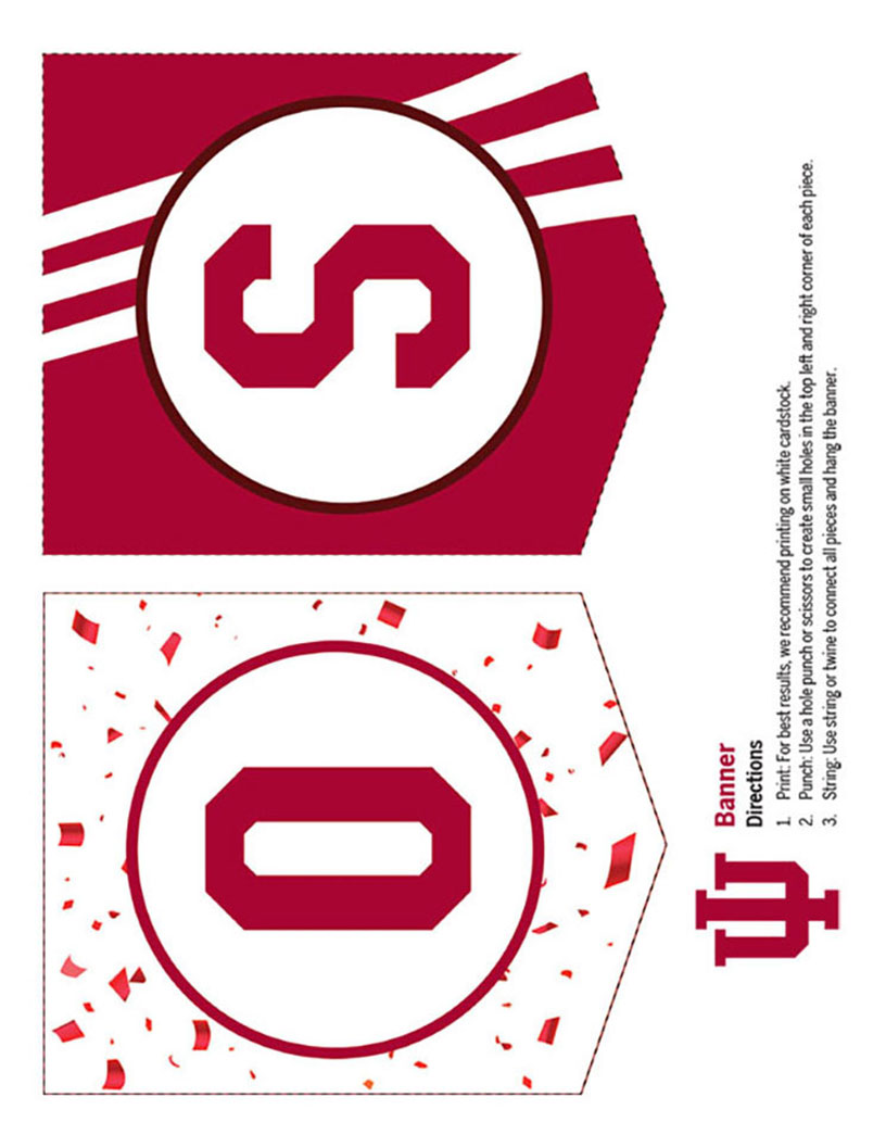 banner parts for letter O and S