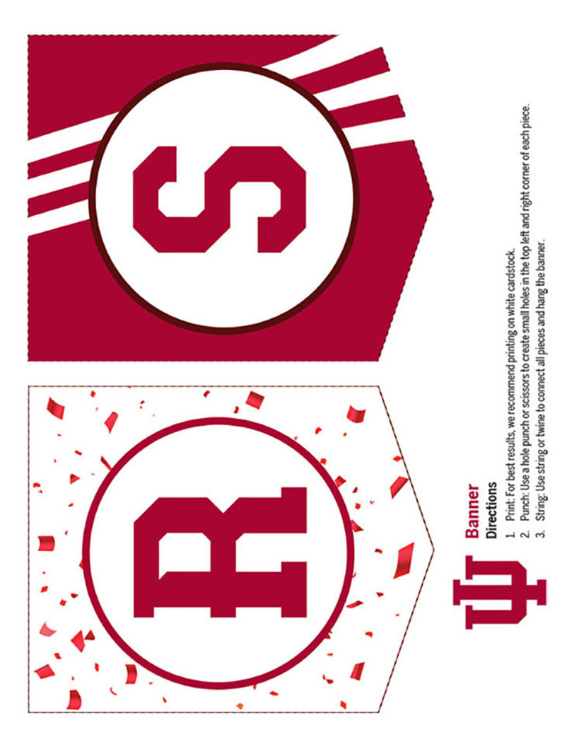 banner parts for letter R and S