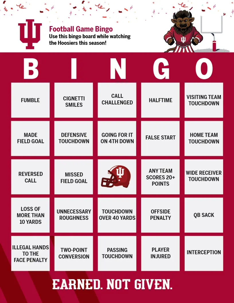 tenth version bingo board