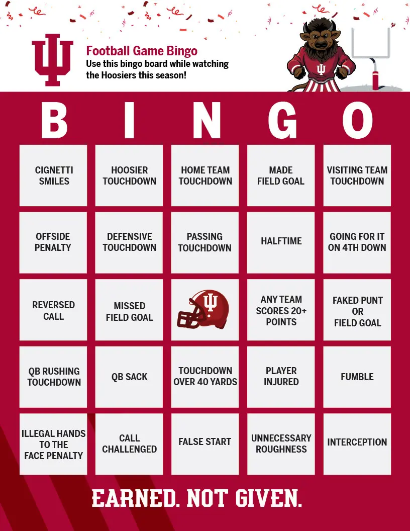 third version bingo board