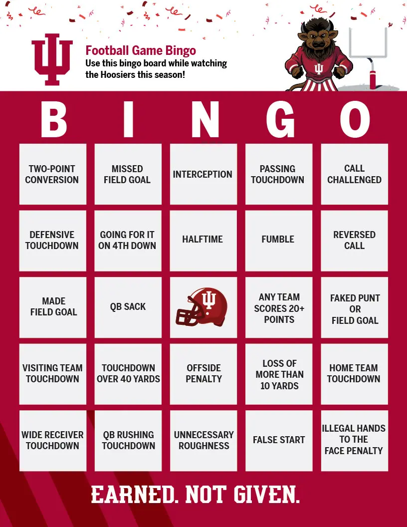 Fourth version bingo board
