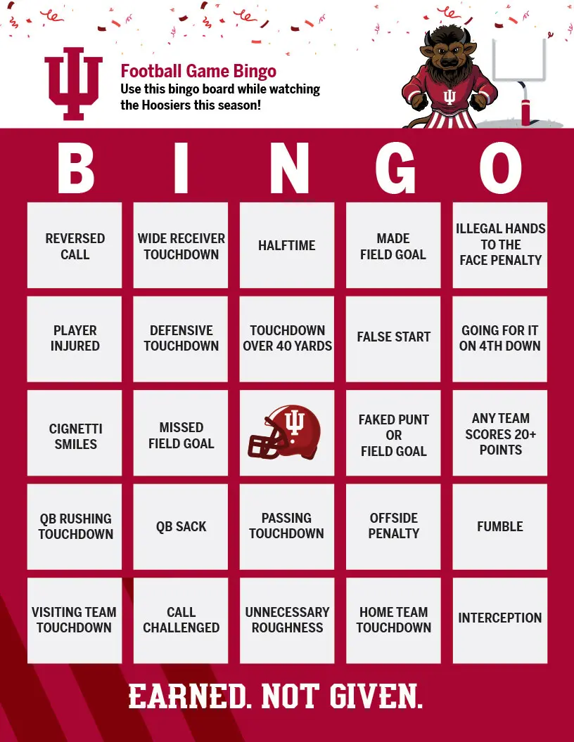 seventh version bingo board