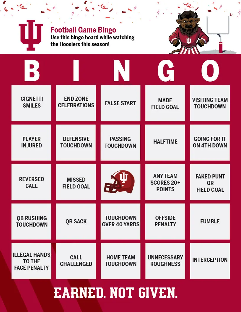 eighth version bingo board
