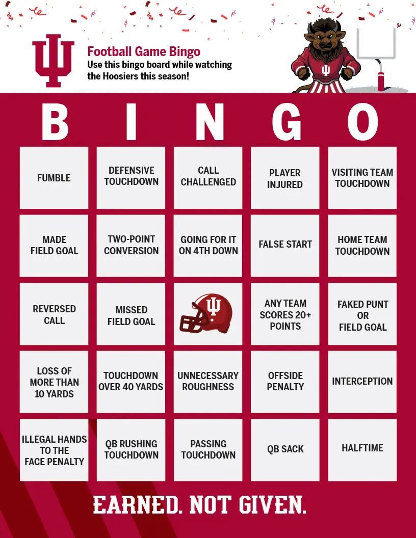 ninth version bingo board